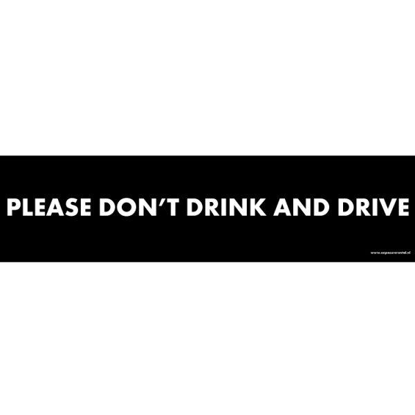 80001033 - Banner opzethek 'don't drink and drive'
