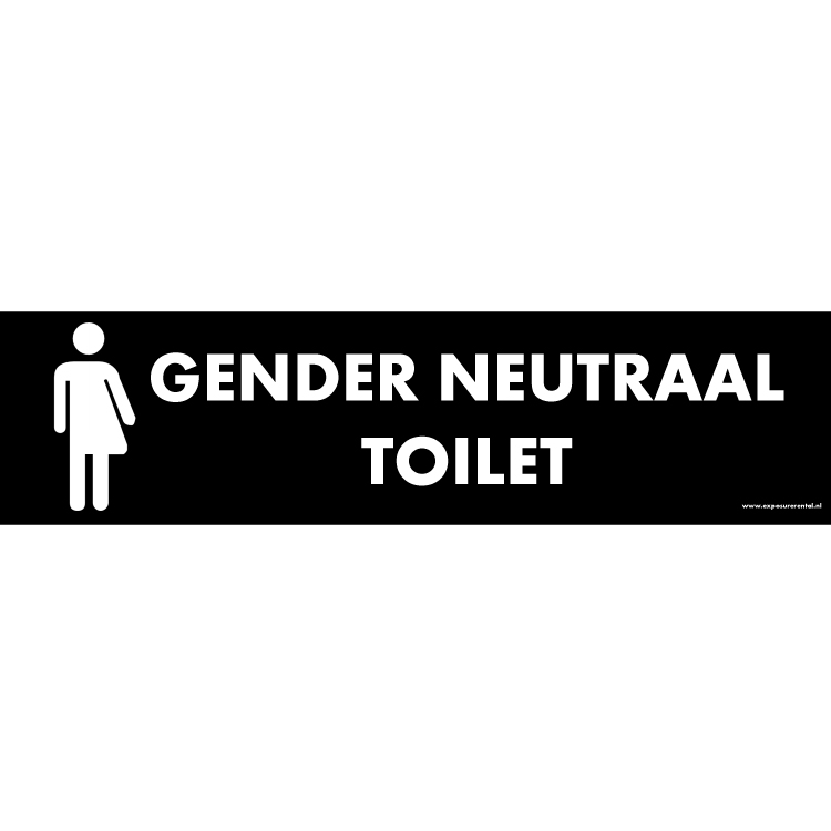 Banner opzethek - genderneutraal toilet