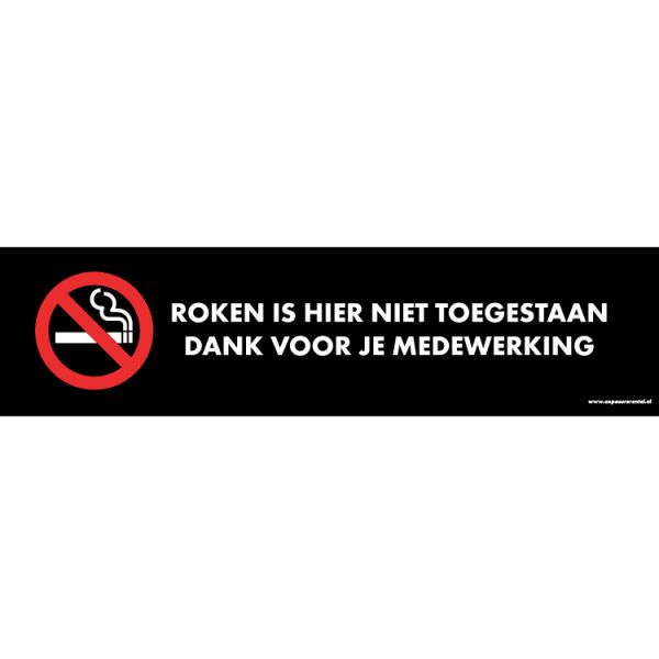 80001151 - Banner opzethek roken niet toegestaan