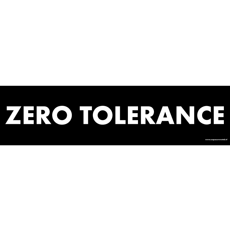 80001211 - Banner opzethek zero tolerance