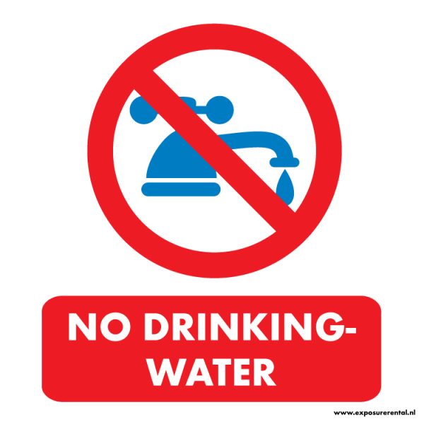 80401121 - banner 100 x 100 cm - no drinking water