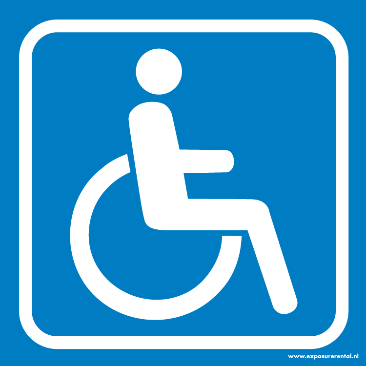80401171 - banner 100 x 100 cm - toilet gehandicapten